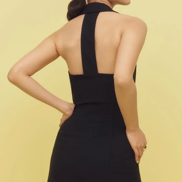 Maeve Anthropologie Black Button-Down Drop-Waist Mini Dress - Picture 2 of 3